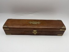 Vintage Wooden Brass Inlaid