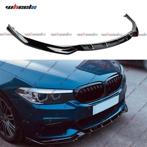 Glossy black front bumper - front, lip
