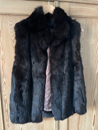 Dark chocolate brown fur gilet