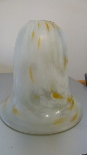 Vintage glass grey - and, orange