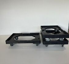 2 X USED HEAVY DUTY PLASTIC WHEELED "SINGLE" DOLLY SKATE 60-40-17CM