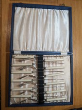 Set of 6 silver plate fish