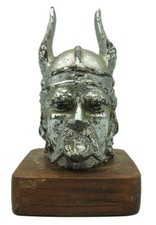 Vintage 1930's - 1946 Rover Viking Head Car Radiator Mascot/Bonnet Ornament
