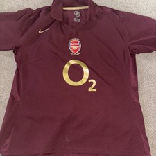 Arsenal 2005 06 redcurrant Shirt Boys Age 16/18 172cm Yrs Highbury (Sz 12 women?