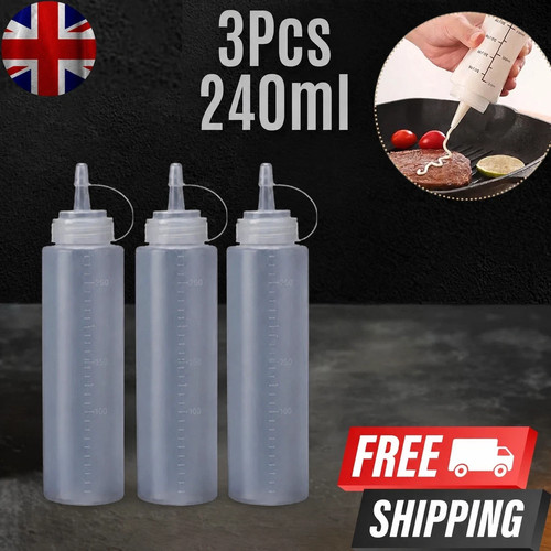 3pcs 240ml plastic clear - 3pcs,