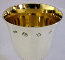 QUALITY 152g ENGLISH SOLID STERLING SILVER WINE GOBLET CHALICE 1971 BARWARE