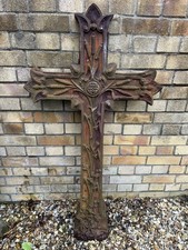 LARGE CAST IRON CRUCIFIX -