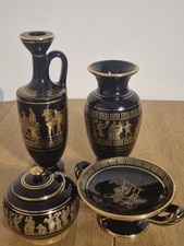 Vintage Greek Black & Gold