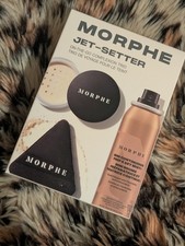 Morphe Jet-Setter On-The-Go Complexion Trio Setting Spray, Powder & Puffs BNIB