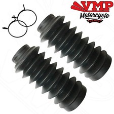 Motorcycle Front Fork Gaiters Short 140mm x 35mm x 55mm Pair Black