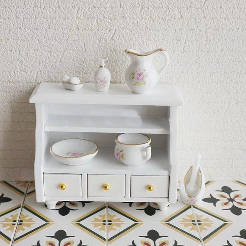 Dollhouse miniature white - dollhouse,