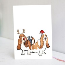 Basset Hound Christmas Card