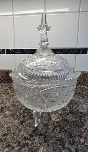 Vintage crystal cut glass - cut,