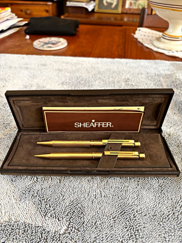 Sheaffer metal gold - trim, pen