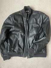Armani Men's Leather Jacket XXXL Size 44in Chest. Excellent Condition