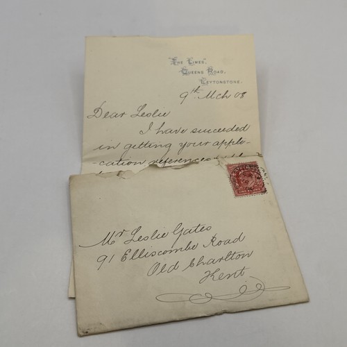 1908 handwritten letter - ,