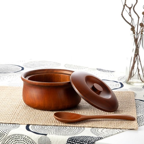 Vintage wooden bowl with