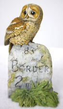 Border Fine Arts  ~ Ayres Figure of Tawny Owl on Milestone 1988 BFA FREEPOST