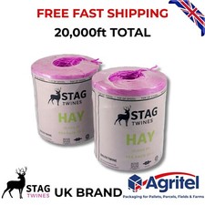 Baler Twine Hay 10,000 ft Straw Bale String (3050m) Pack of 2 Reels