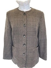 Ladies Brown Check Lead Rein Jacket Size 14/16