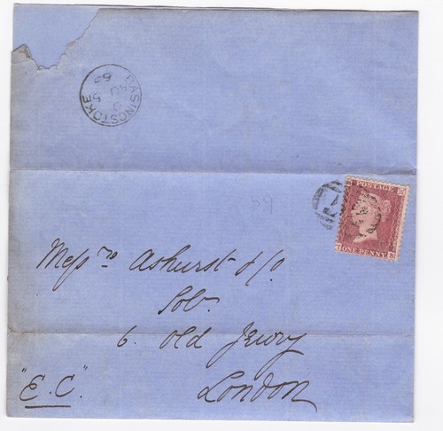1863 fine penny red - qv,