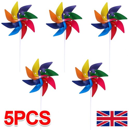 5pcs rainbow pinwheel windmill - 5pcs,