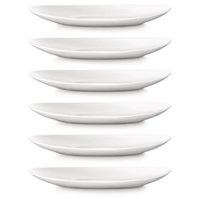 Set Of 6 Arc 30cm White Porcelain Oval Steak Dish Plate Kitchen Dinner Tableware