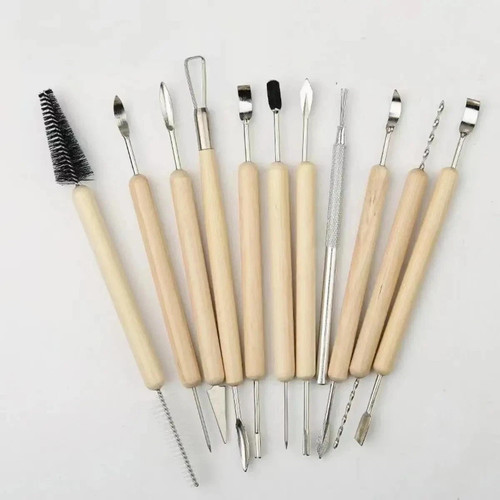 11pcs clay pottery - clay, tool