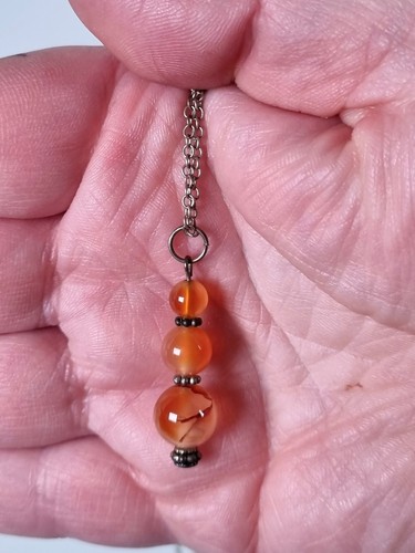 Genuine carnelian pendant - genuine,