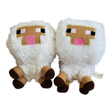 Minecraft Sheep Soft Toy Plush Cuddly X2 Lambs Easter Mojang 2013 2014 7" Bundle