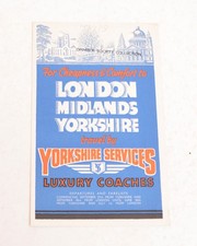 Bus Coach Timetable Leaflet Yorkshire Services 1937