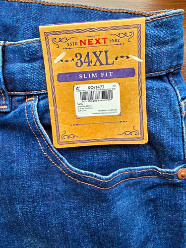Next mens dark wash blue - next, denim