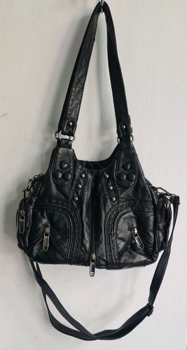 Y2k black hobo slouchy - black,
