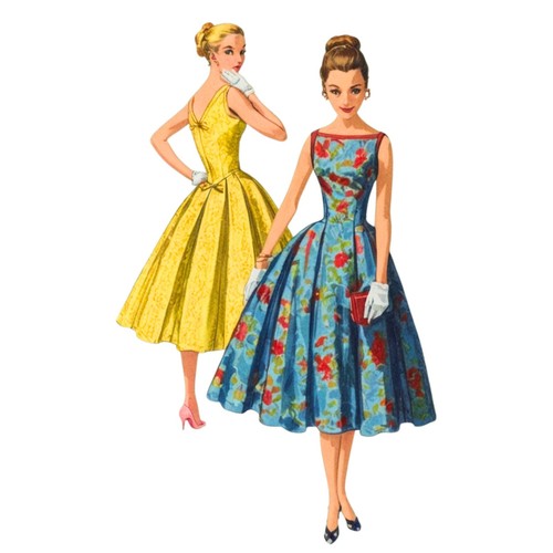 50s sewing pattern low - pattern,