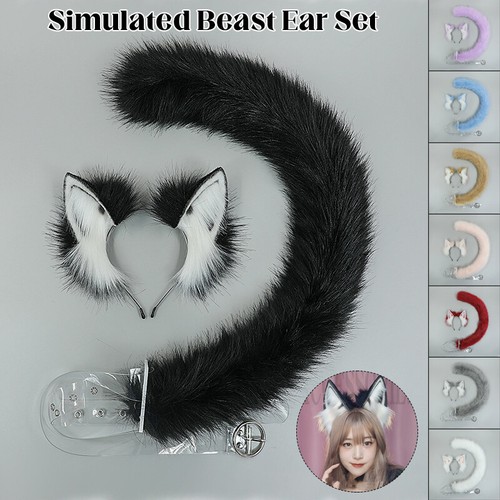 Lolita headband faux fur cats - lolita,