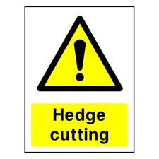 Hedge Cutting Sign or Sticker