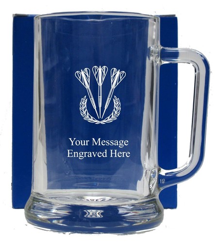 Personalised darts pint glass - darts,