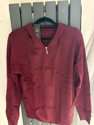 Womens burgundy zip - burgundy,