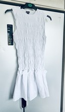 Boohoo White Ruched Bandeau Dress Brand New Size 14 Really Flattering Style