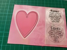 Heart Metal Cutting Die With Sentiment Clear Acrylic Stamps
