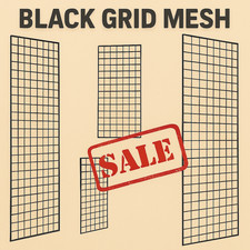 New Heavy Duty Black Grid Mesh