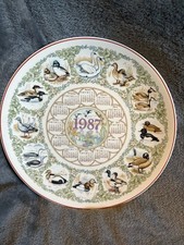 Vintage Wedgewood 1987 Calendar Plate, BRITISH WATER BIRDS 10" collectors /gift
