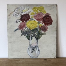 Vintage Floral Oil Painting On