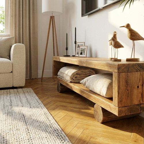 Handmade rustic solid wood - solid, tv
