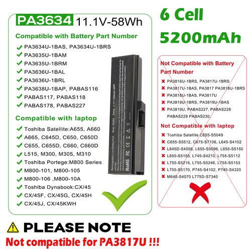 Replace pa3634u 1brs battery - replace,
