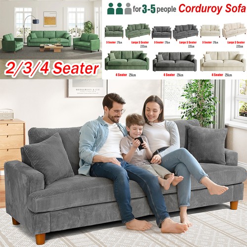 Seater corduroy sofa jumbo - 3/4,
