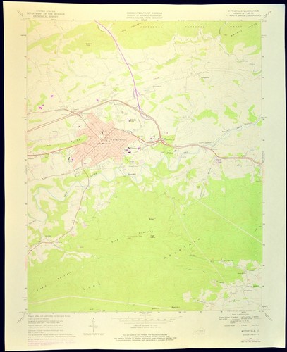 Wytheville map wythe county - wytheville, of