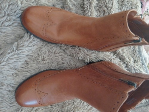 Clarke tan zip brogue - clarke's,