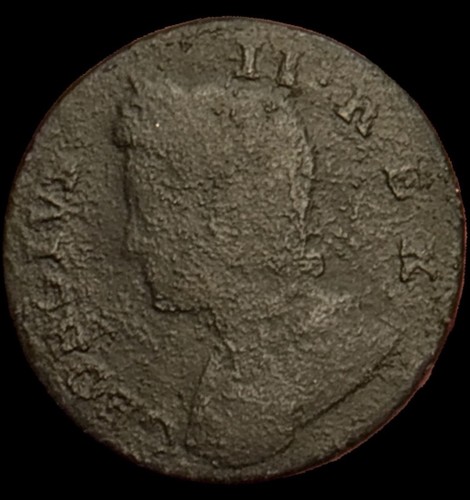 1730 george half penny - george,