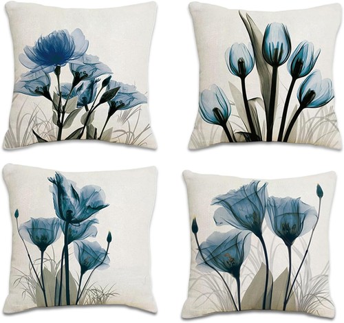 Set modern blue floral - modern,